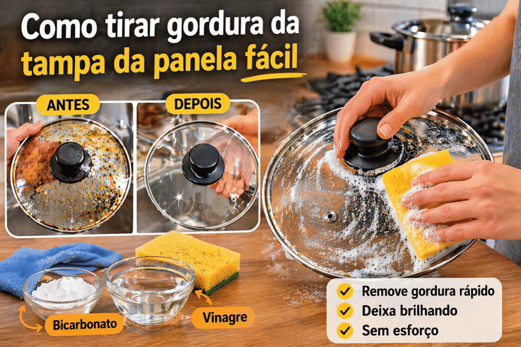 Como tirar gordura da tampa da panela