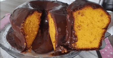 Bolo de cenoura sem óleo