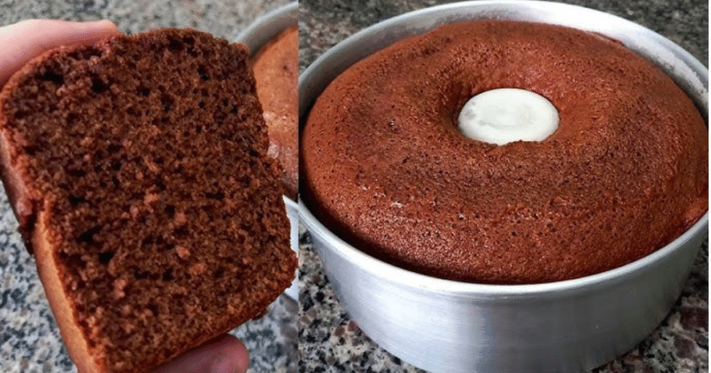 Bolo de chocolate simples e fofinho