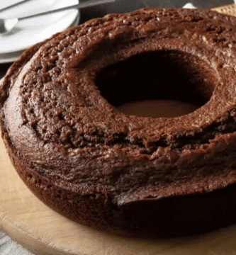 Bolo de chocolate com água