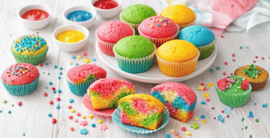 O bolinho colorido é uma receita simples, alegre e perfeita para deixar qualquer momento mais especial.