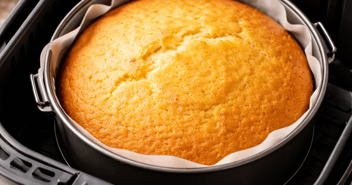 Bolo simples na airfryer