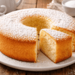 Bolo branco fofinho com leite morno