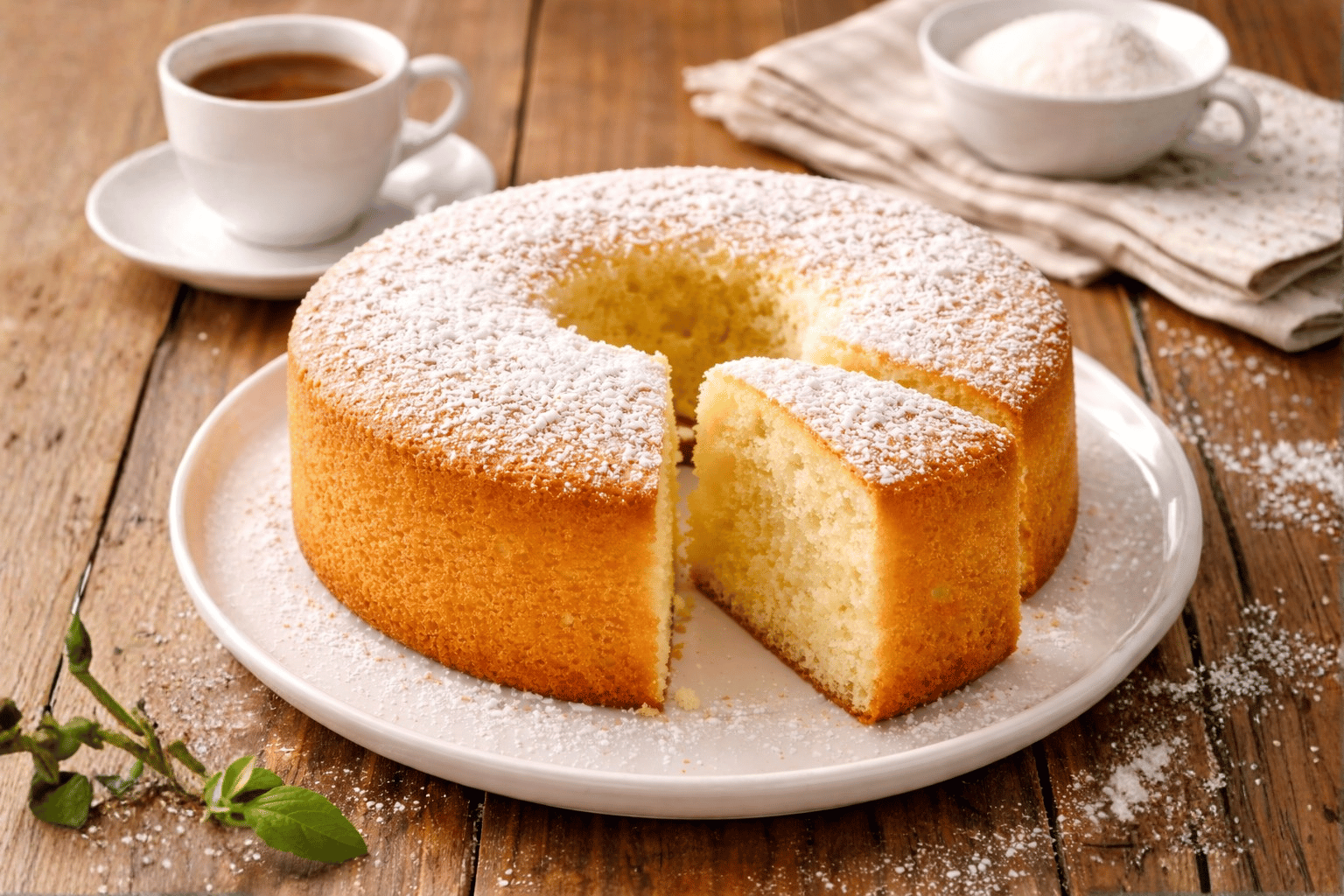 Bolo caseiro tradicional que cresce muito