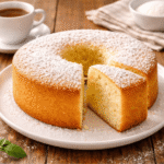 Bolo simples fofinho para o café da tarde