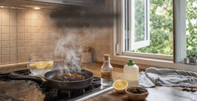Como tirar cheiro de queimado da cozinha rápido