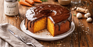 Bolo de cenoura sem óleo e sem manteiga