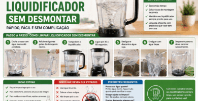Como limpar liquidificador sem desmontar