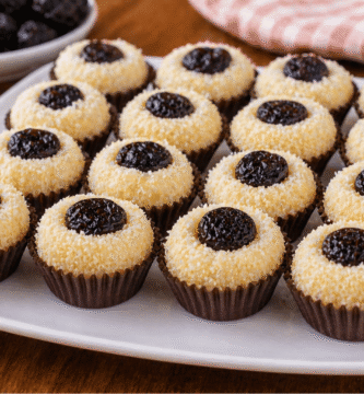 O olho de sogra é um doce tradicional muito conhecido no Brasil.