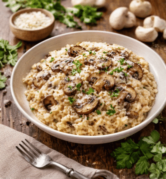 Risoto de cogumelos paris