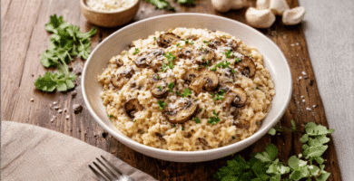 Risoto de cogumelos paris