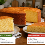 por que o bolo sola e como evitar massa baixa e pesada
