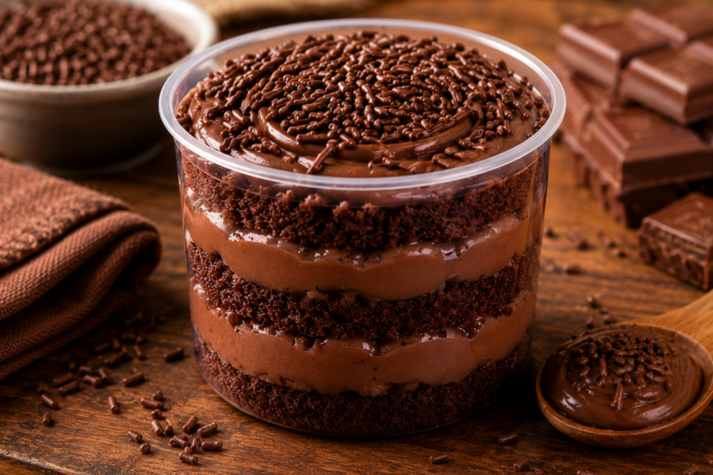 Bolo no Pote de Brigadeiro: Receita Cremosa, Fácil e Perfeita para Vender
