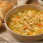 Caldo de frango caseiro
