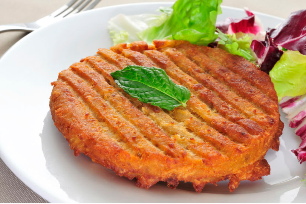 Hambúrguer Vegano de Grão-de-Bico
