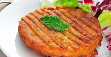 Hambúrguer Vegano de Grão-de-Bico
