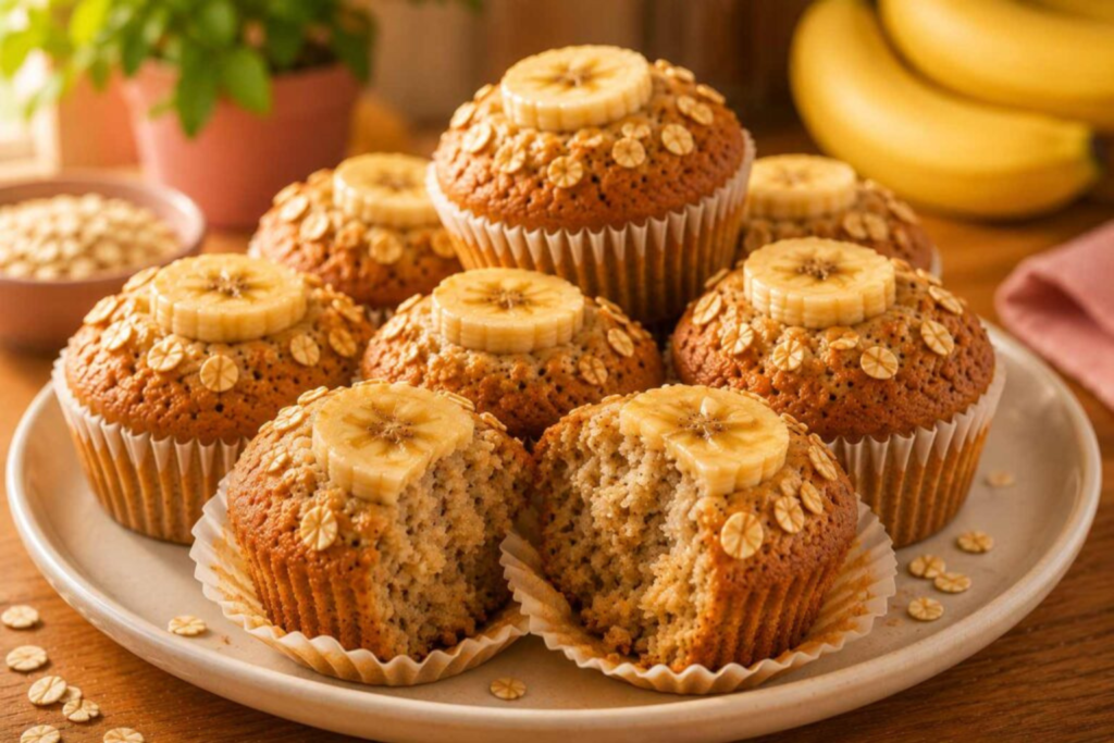 Muffin de banana com aveia