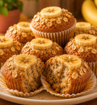 Muffin de banana com aveia
