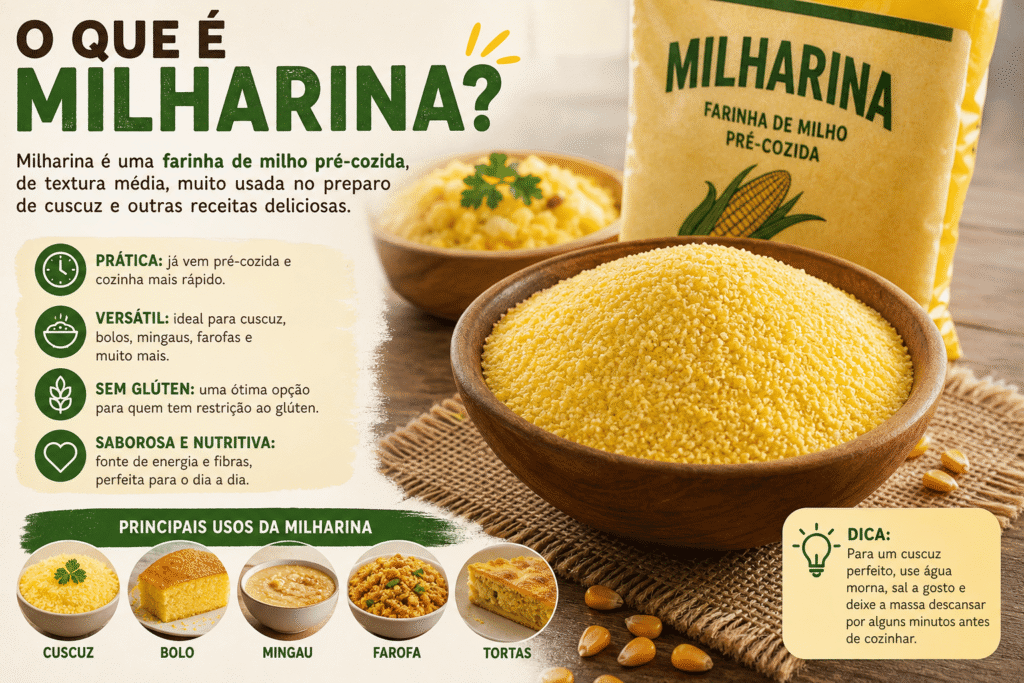O que é milharina? Entenda de forma simples e prática esse ingrediente tão presente na cozinha