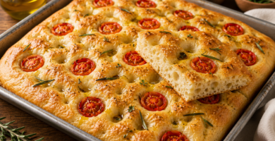 Receita de focaccia simples