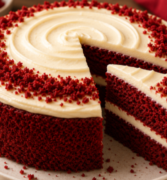 Bolo Red Velvet Fofinho com Cobertura Cremosa