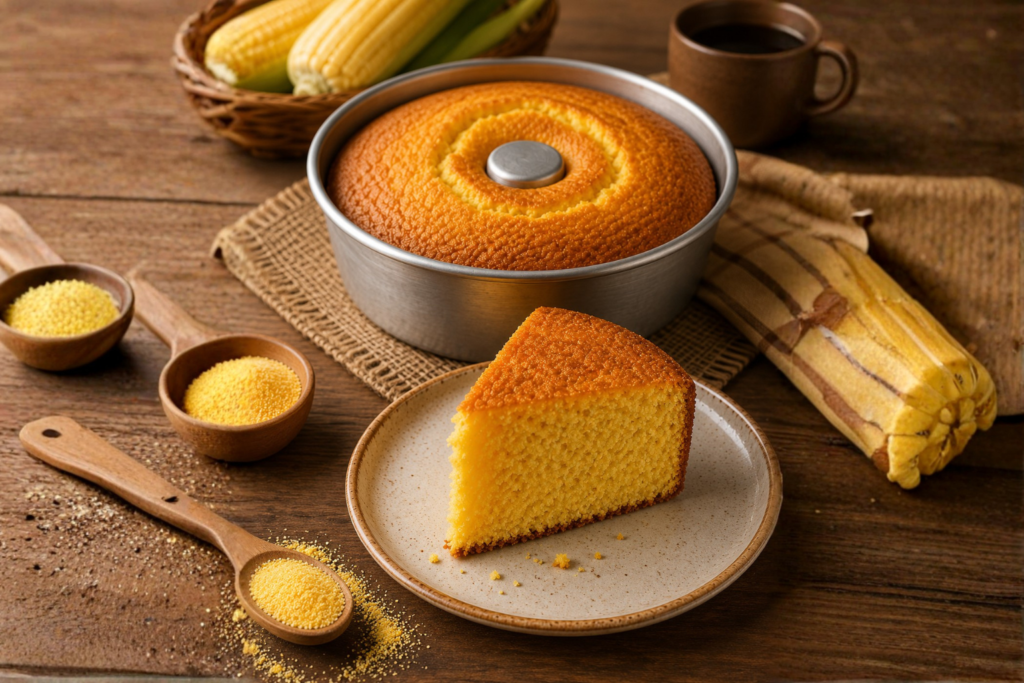 Bolo de fubá fofinho da vovó