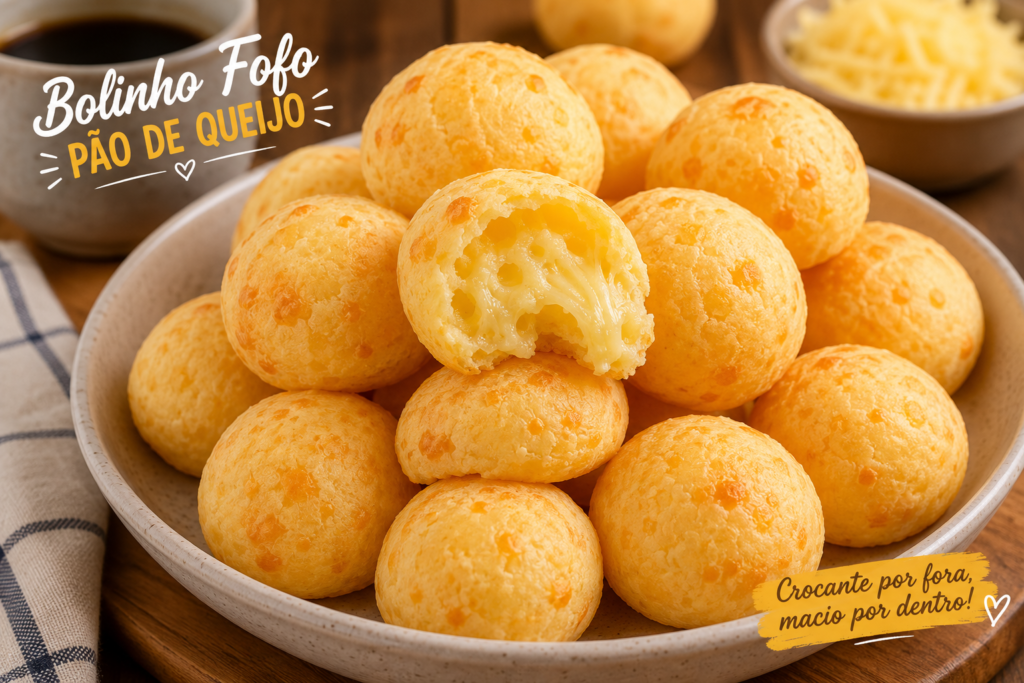 Bolinho Fofo de Pão de Queijo: Receita Fácil, Macia por Dentro e Crocante por Fora