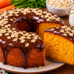 Bolo de cenoura com iogurte natural e aveia