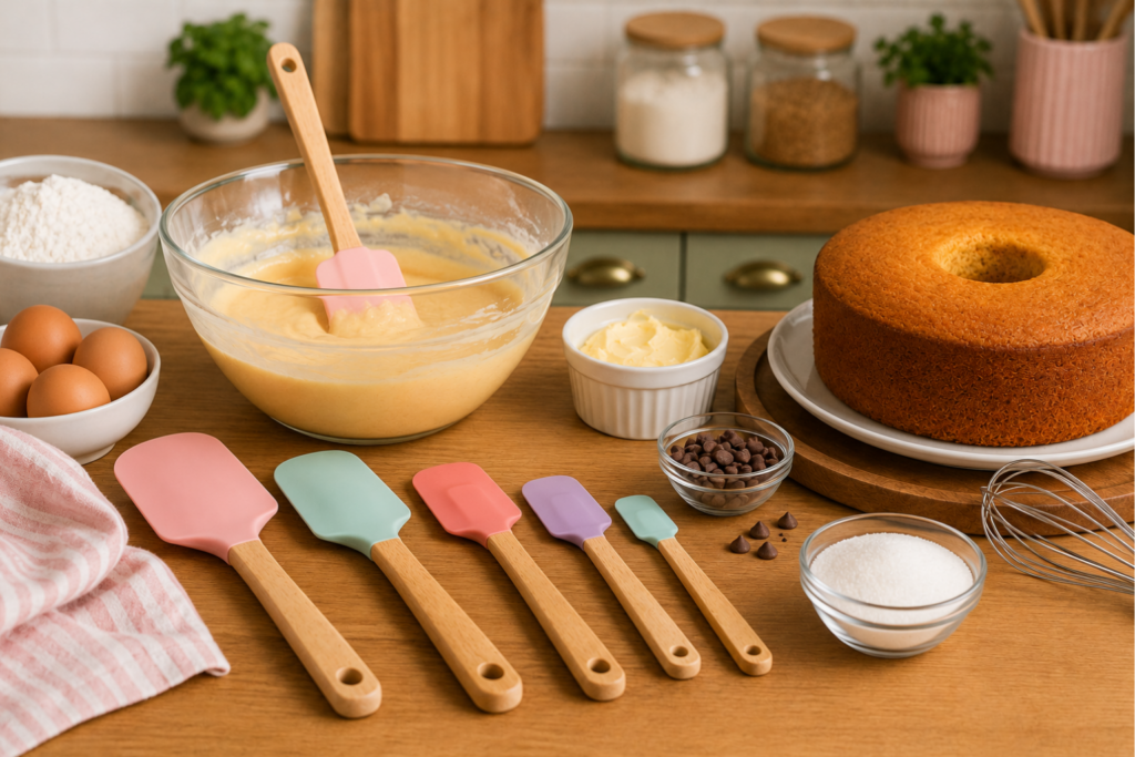 espátulas de silicone para fazer bolos e sobremesas