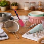 10 utensílios de confeitaria que toda cozinha deveria ter organizados sobre uma bancada
